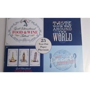 EPCOT 2017 FOOD WINE FESTIVAL TASTE WAY AROUND WORLD TEAR OUT PLACEMATS  25